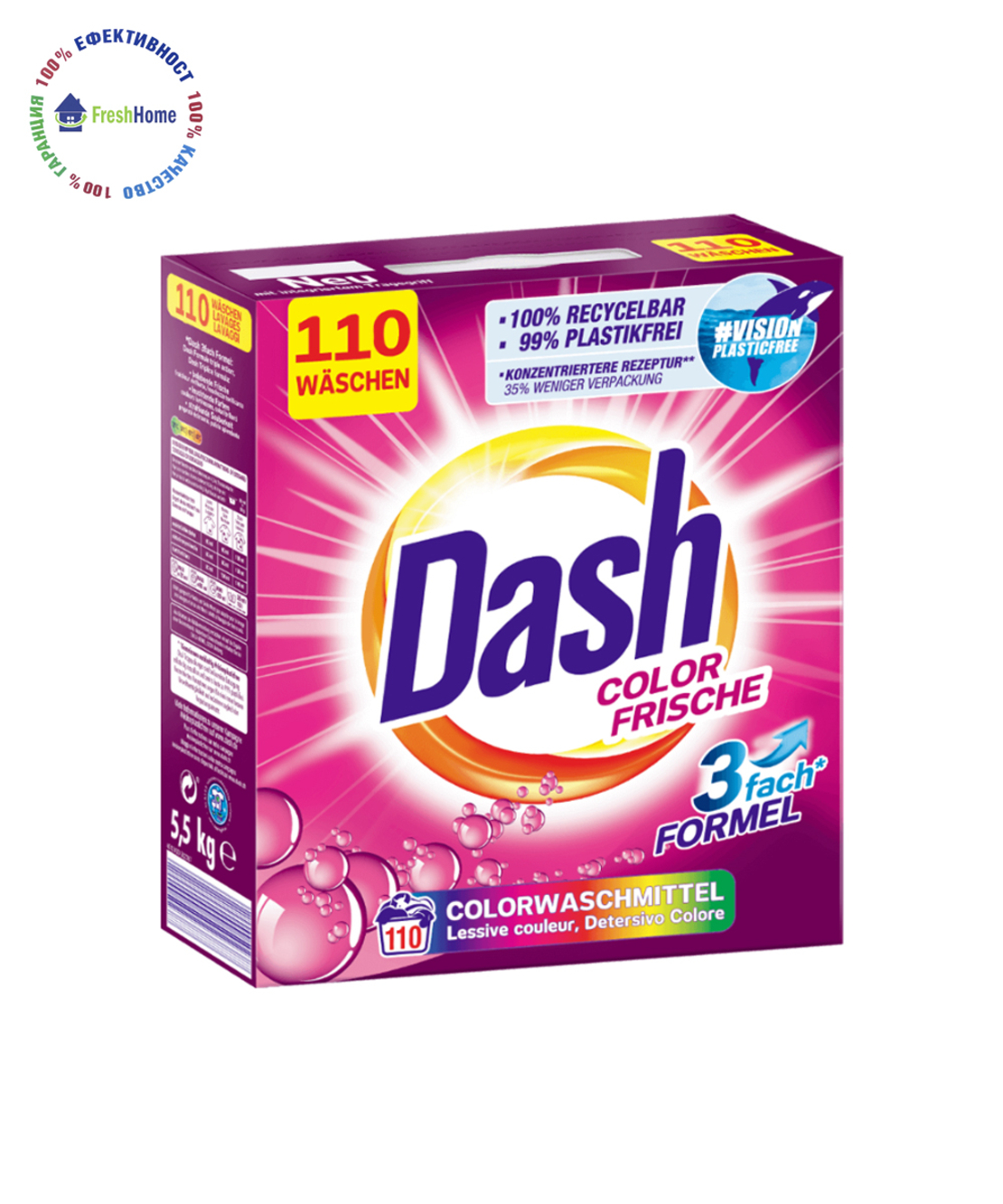 Dash “Color Frische” прах за цветно пране 110 пранета/ 5.5 кг.