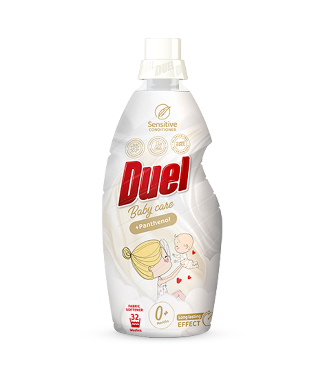 Duel Baby care + Panthenol Sensitive conditioner (0+ Months) Концентриран омекотител за бебета и чувствителна кожа 64 пр. /1,6 л.