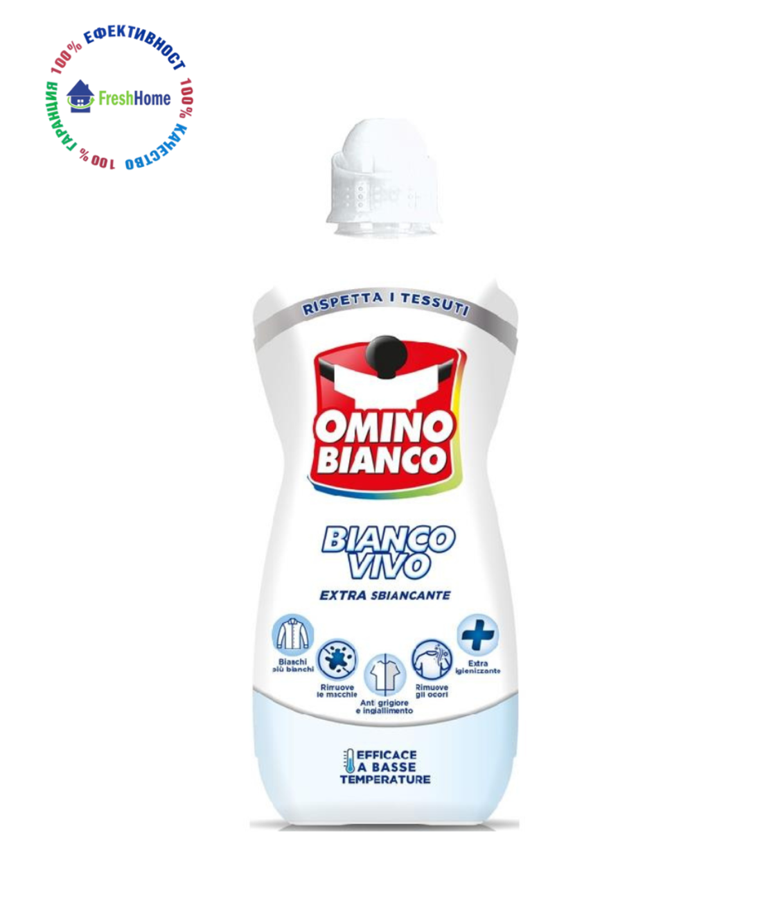 OMINO BIANCO Bianco Vivo Extra Sbiancante гел добавка за бяло пране 900 мл.