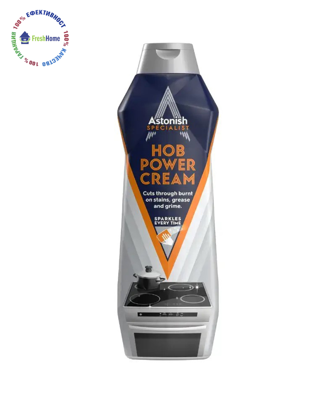 Astonish SPECIALIST HOB POWER CREAM крем за почисване на керамични и стъклени повърхности 500 мл.