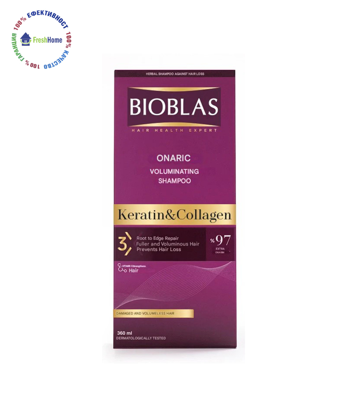 Bioblas Collagen and Keratin шампоан за тънка и слаба коса 360 мл.