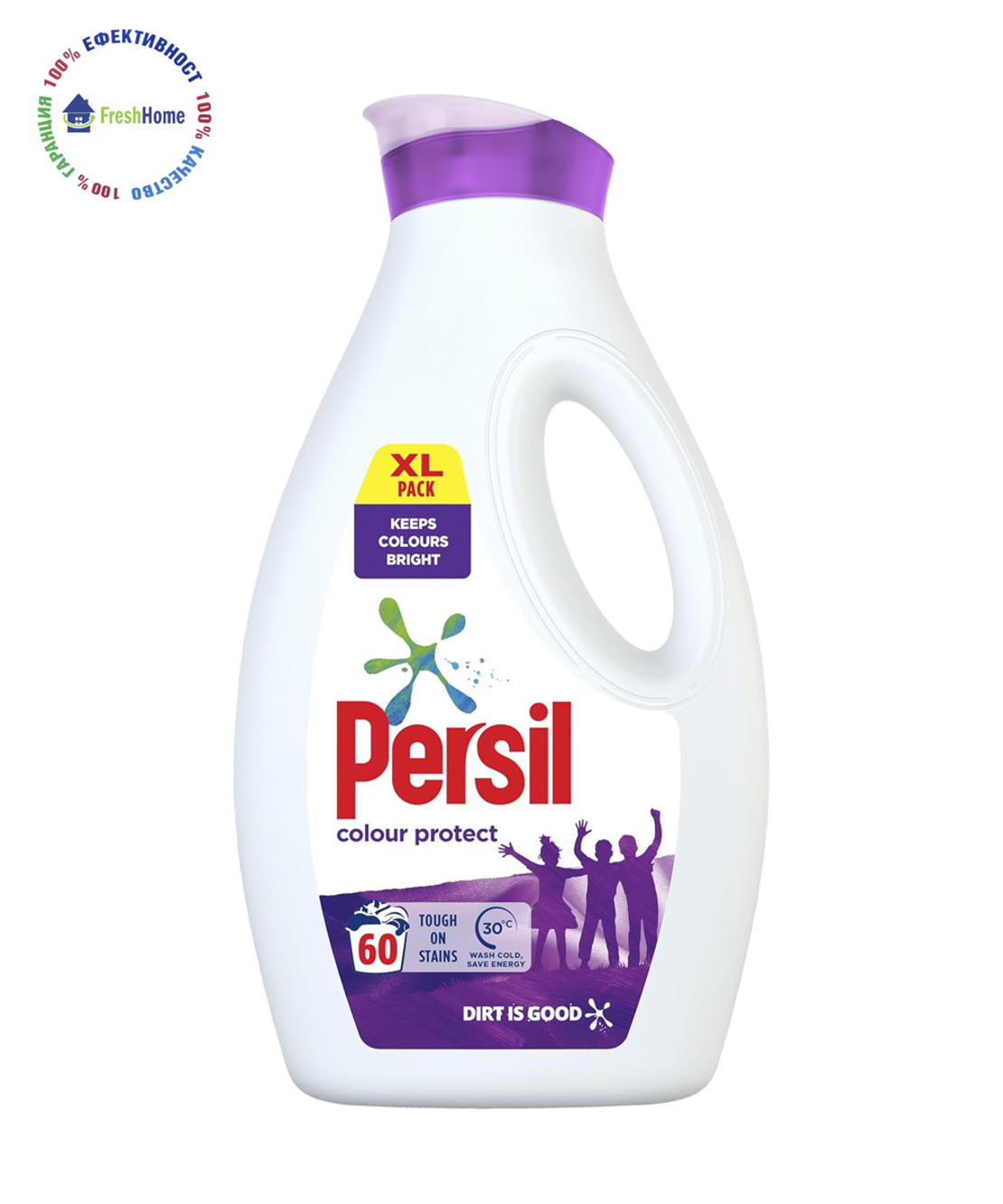 Persil Colour protect течен перилен препарат за цветни дрехи 60 пр. /1620 мл.