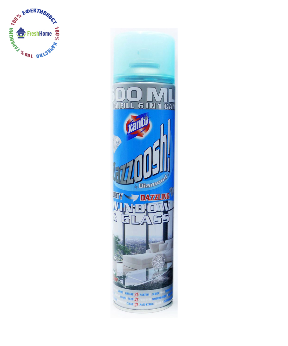 Xanto Zazzoosh! Window & Glass 500 ml. аерозол за стъкла