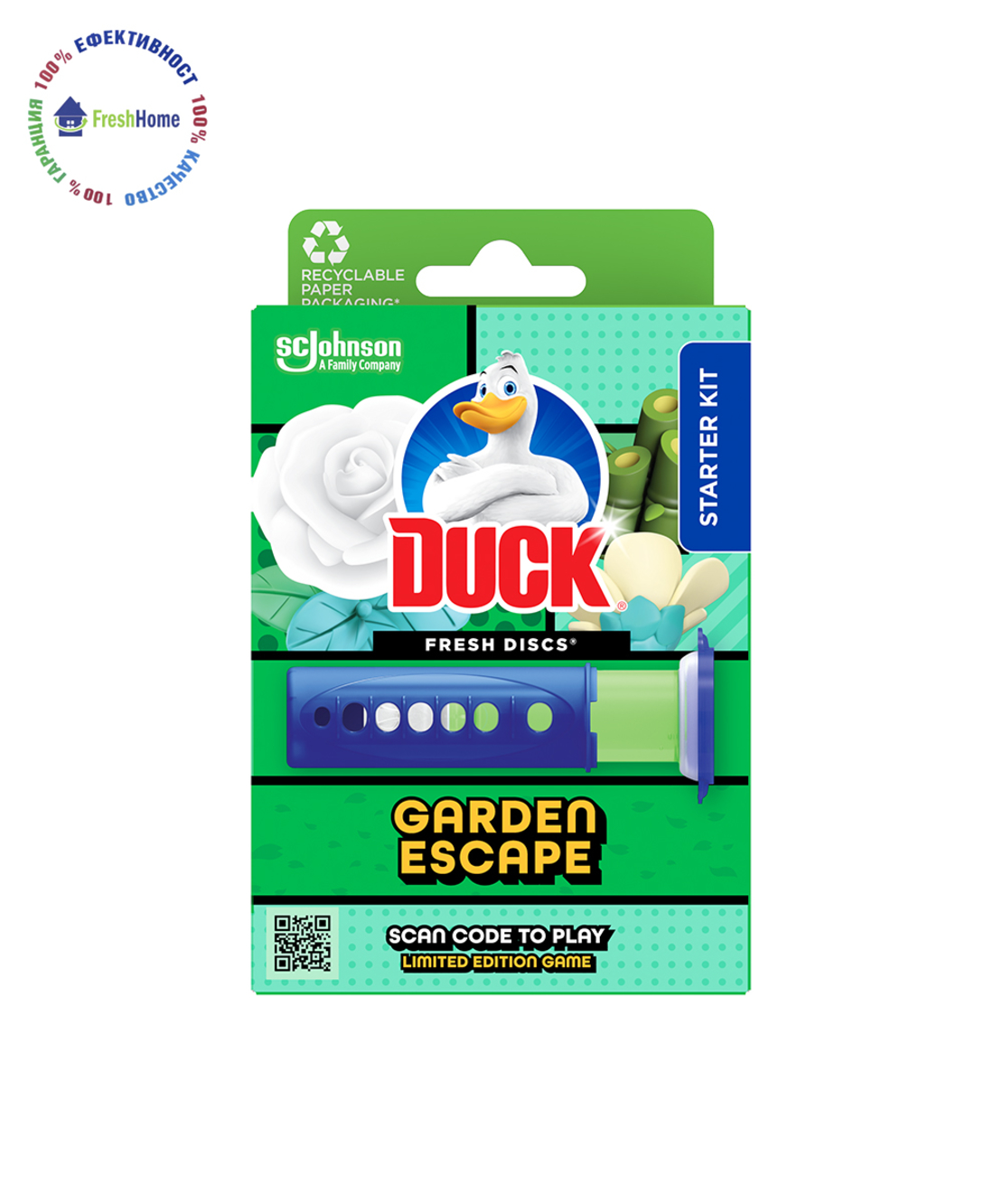 Duck Fresh  Discs GARDEN ESCAPE starter kit 36 ml. свежи дискове свежи с устройство