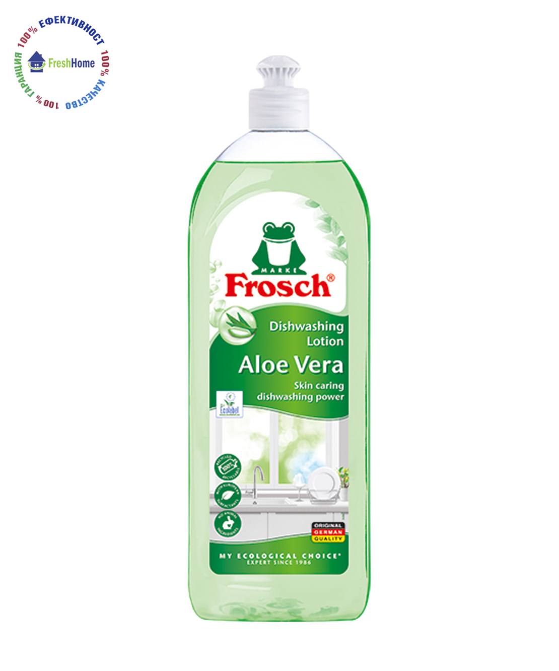 Frosch ALOE VERA Dishwashing lotion препарат за домакински съдове с алое вера 750 мл.