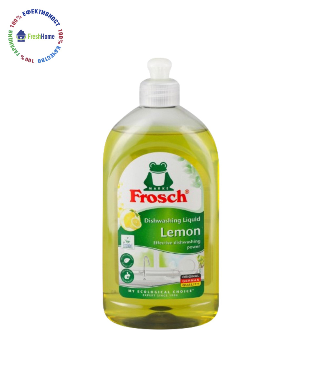 Frosch Lemon Dishwashing Liquid препарат за миене на чинии 500 мл.
