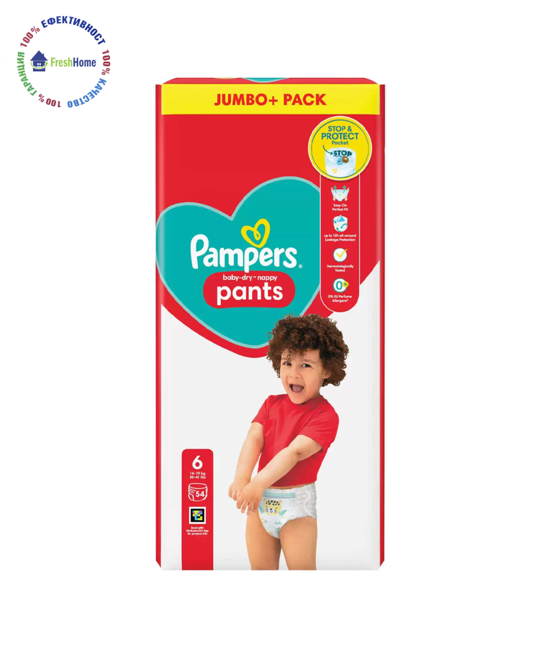 Pampers PANTS baby-dry 6 (14-19 kg.) 54 бр. памперс гащи