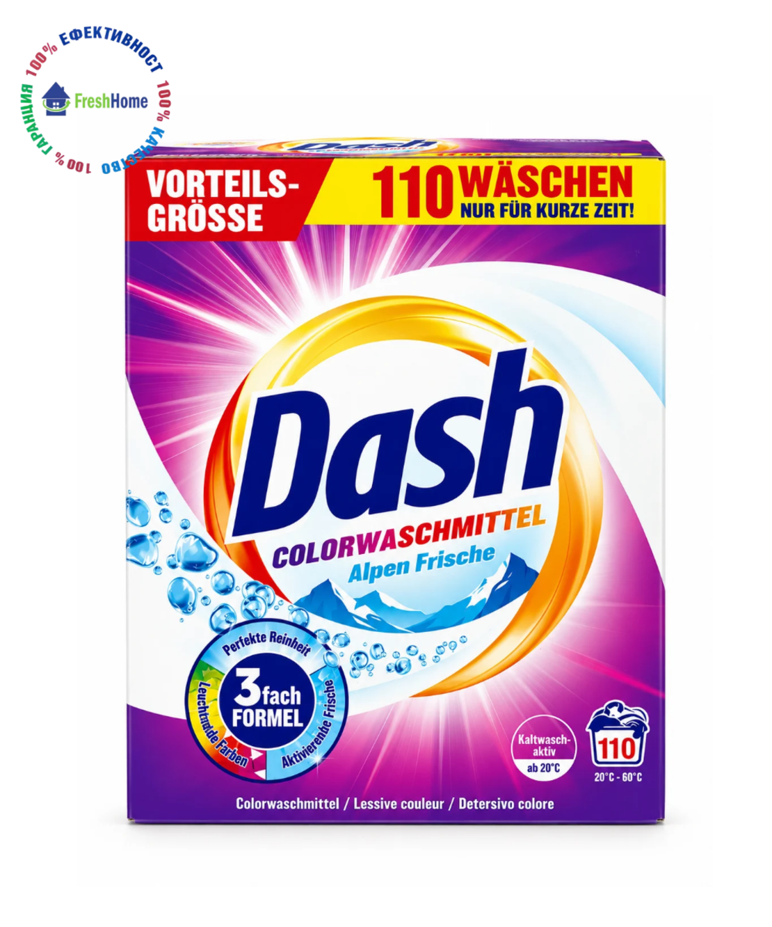 Dash Colorwaschmittel Alpen Frische прах за цветно пране 110 пранета / 5,5 кг