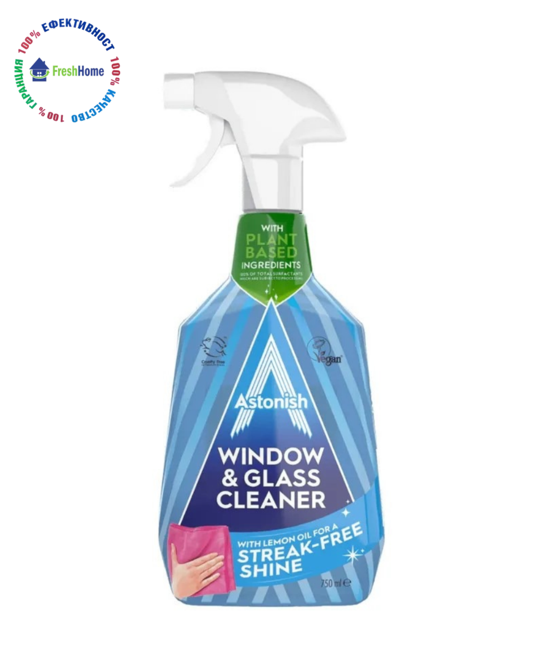 Astonish SPECIALIST Window Glass & Shine – спрей за почистване на прозорци и стъкла 750 мл
