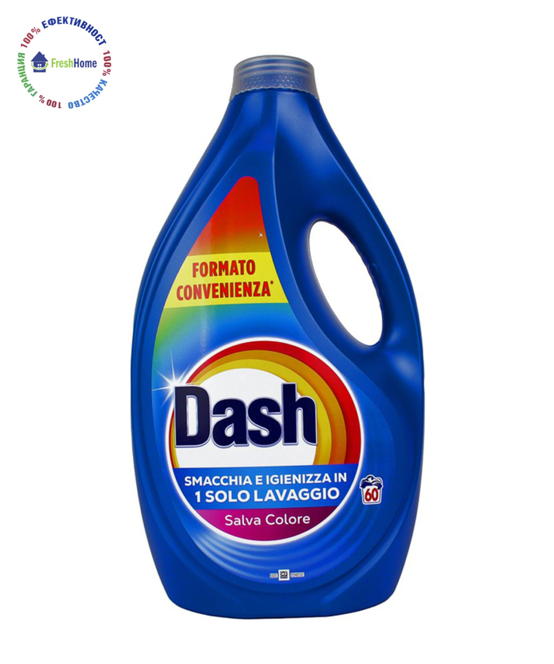 Dash Liquid Salva Colore течен перилен препарат за цветно пране, 60 пранета/2,700л.