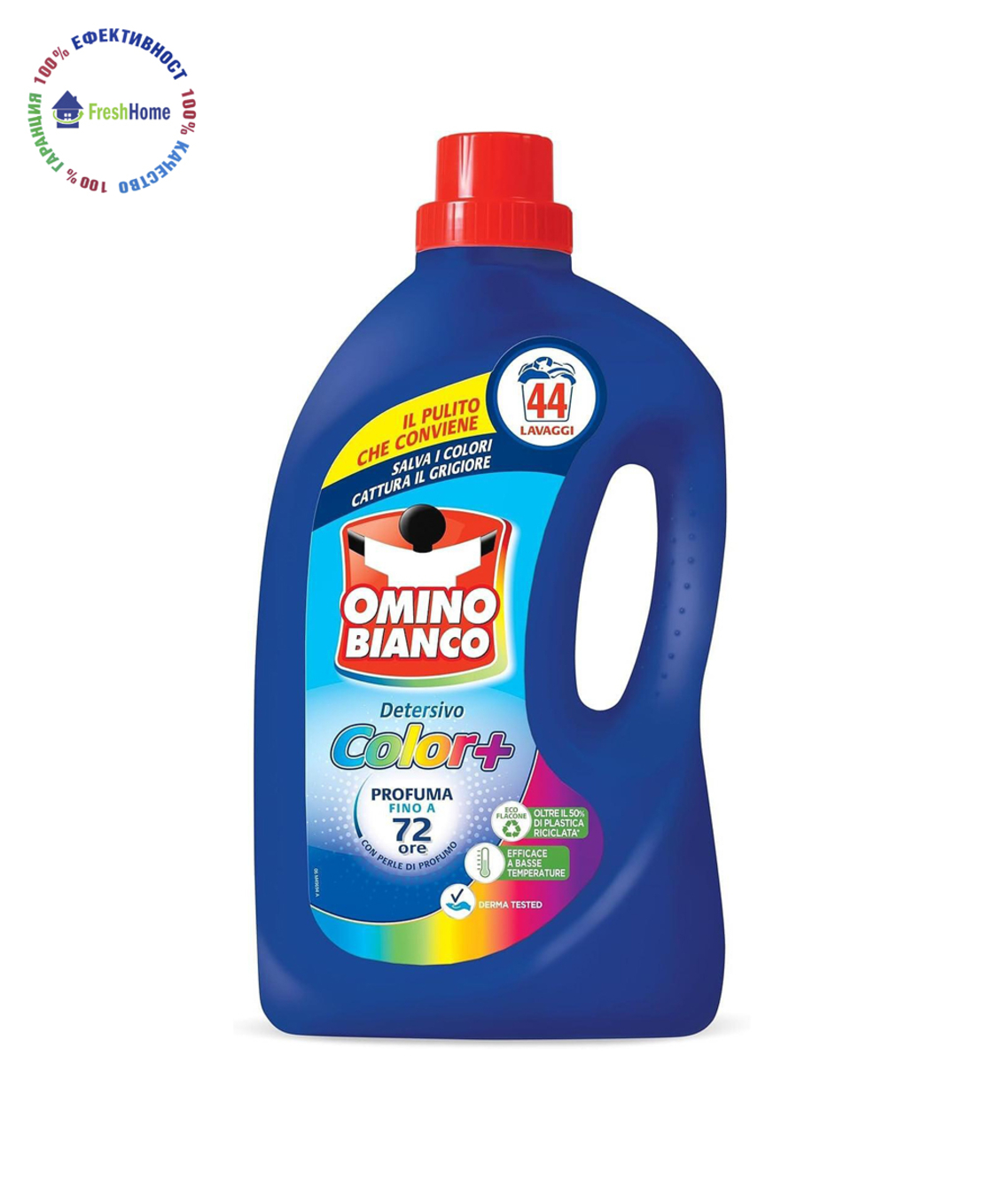 OMINO BIANCO “Color + ‘’ течен перилен препарат за цветно пране 44 пранета /1760 мл.