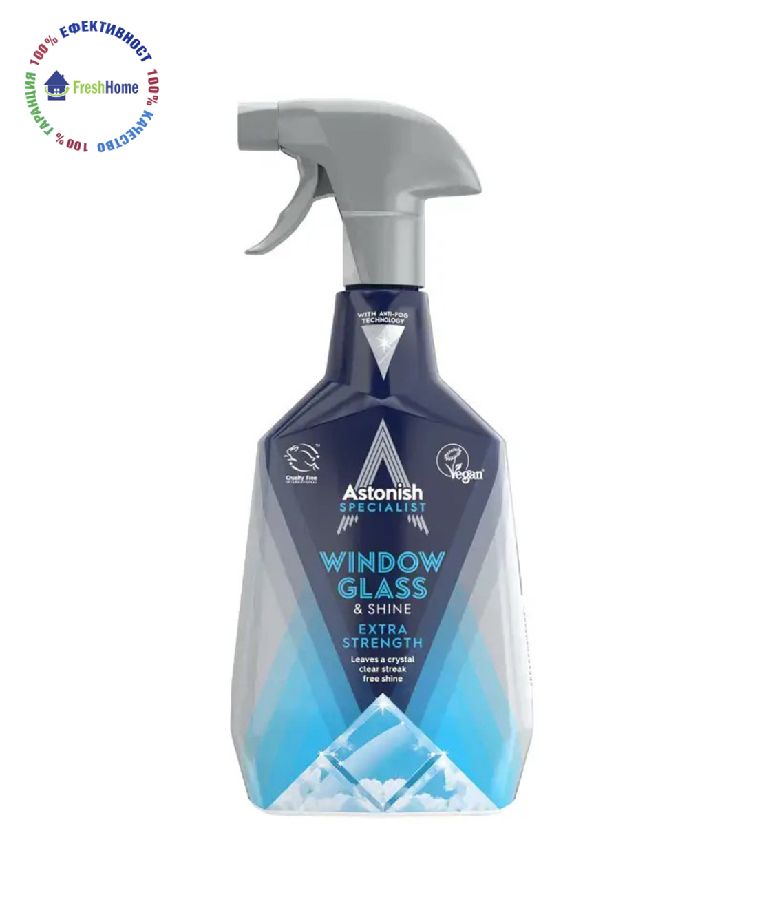 Astonish SPECIALIST WONDOW GLASS & SHINE спрей за почистване на прозорци и стъкла 750мл.