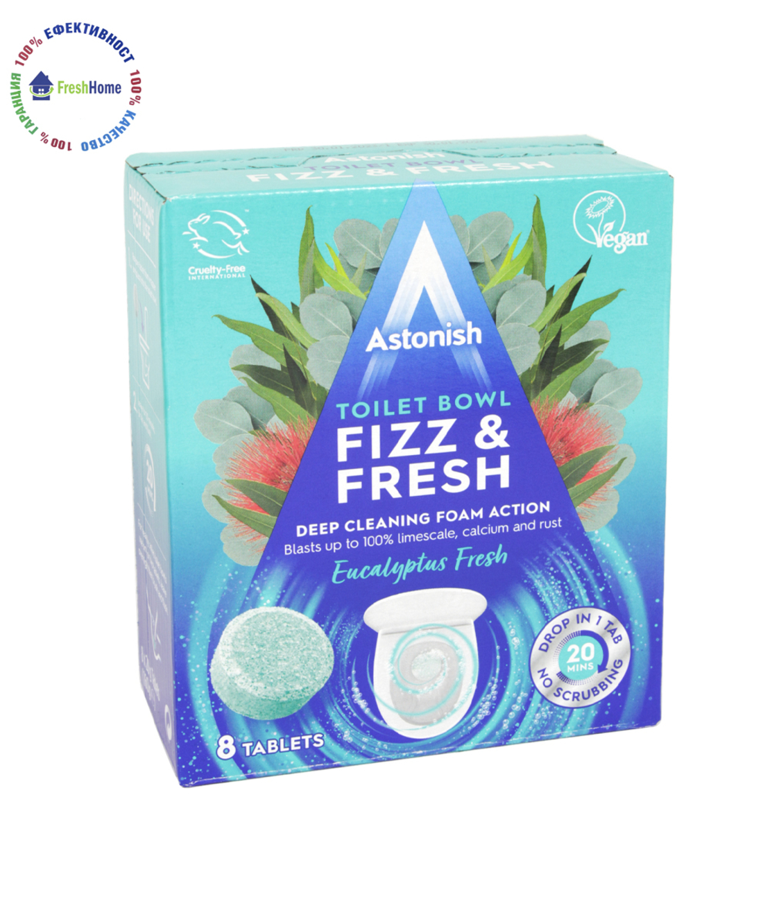 Astonish FIZZ & FRESH Eucalyptus Fresh 8 таблетки