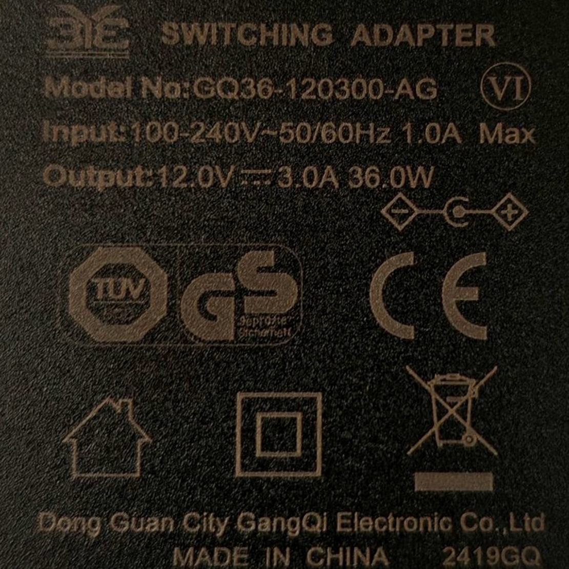 Захранващ адаптер за Телевизор, 3A, 36W, 5.5 mm, 220/12V