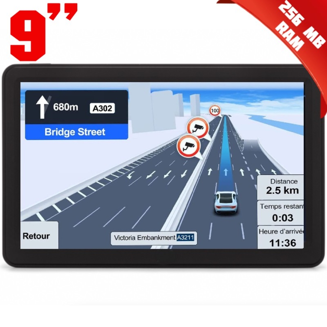 GPS Навигация Diniwid N9i Terminator, 9 инча, 256 MB RAM