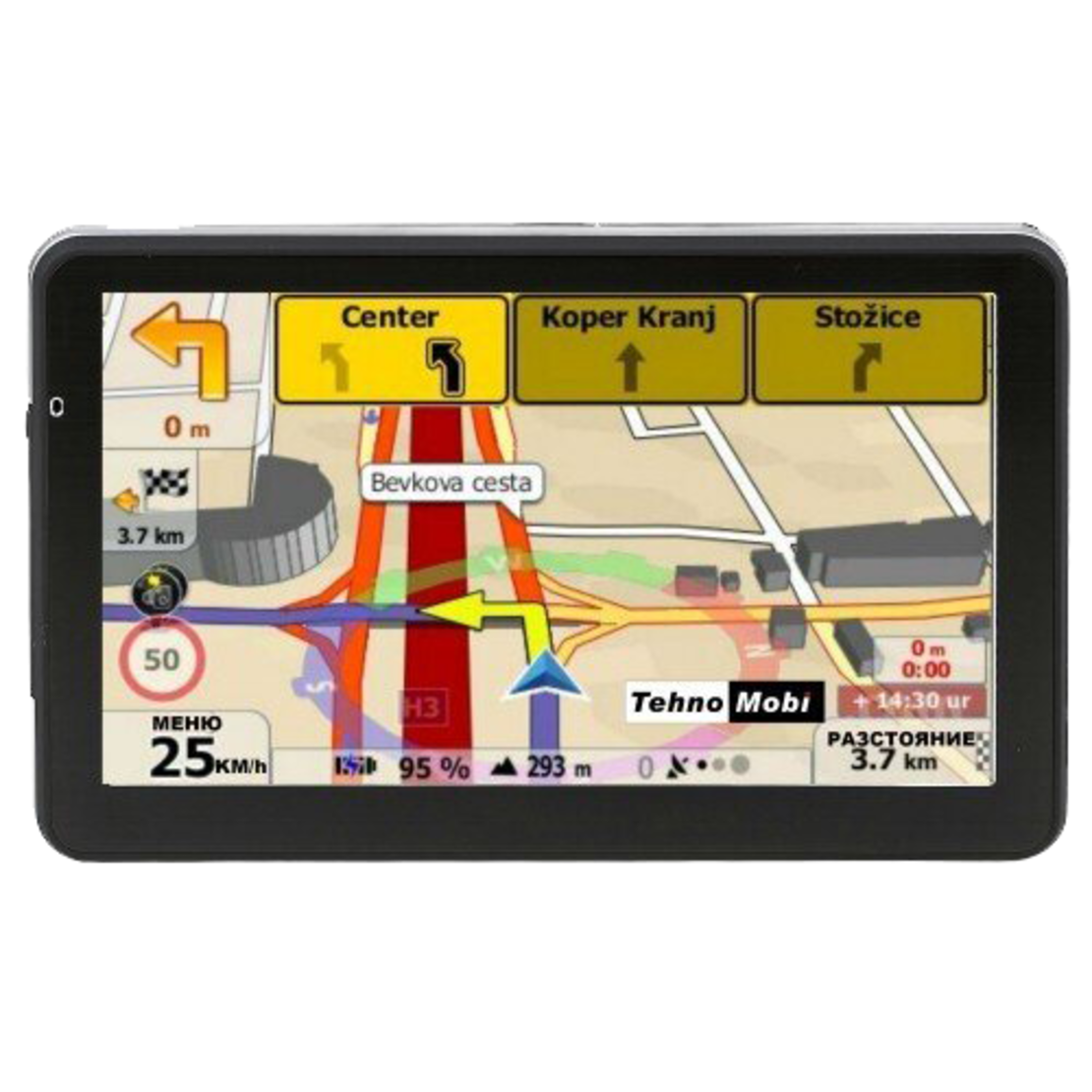 GPS Навигация D7i, 256 MB RAM, 7 инча, Най-новите карти