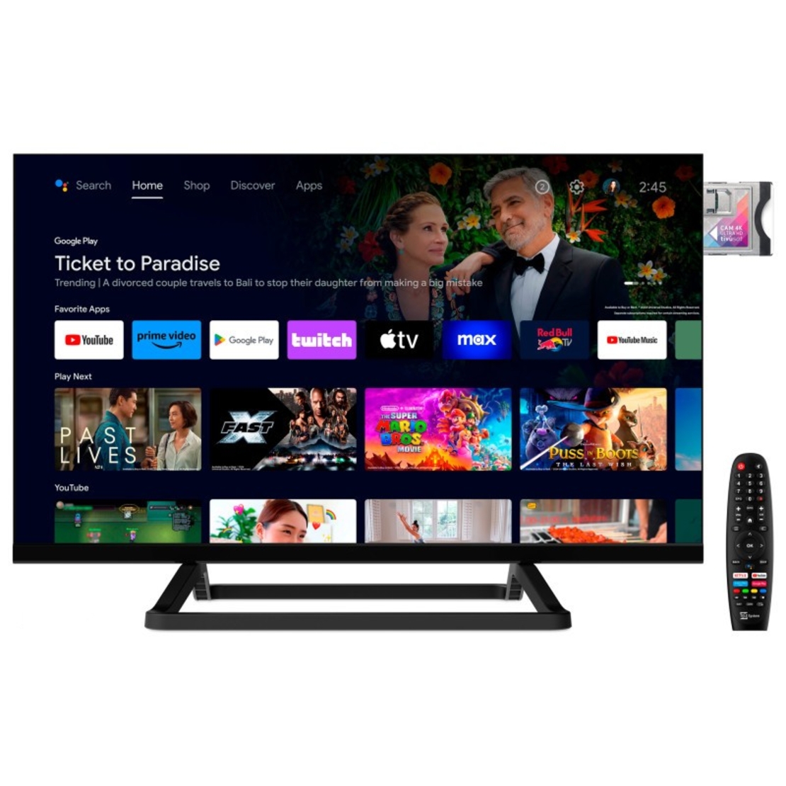 Смарт Телевизор на 12 волта, 24 инча, Android TV, Crome Cast, Google Play