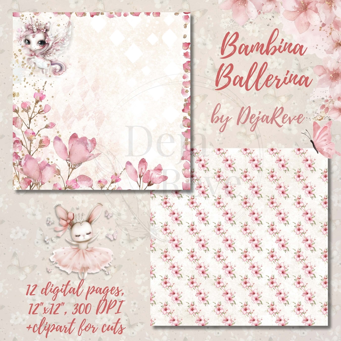 Bambina Ballerina - Digital Papers