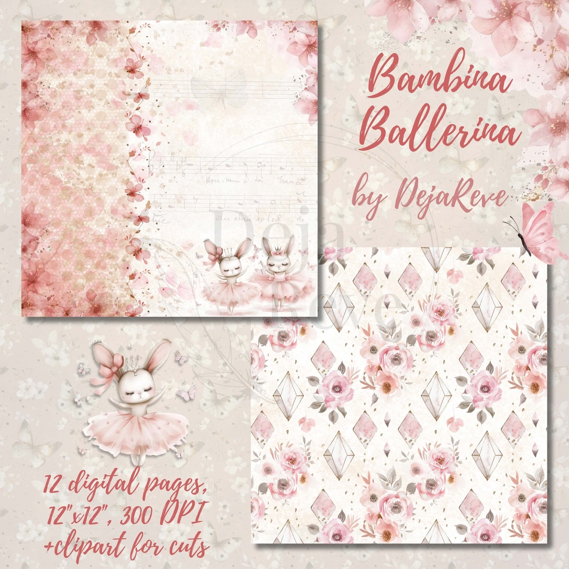 Bambina Ballerina - Digital Papers