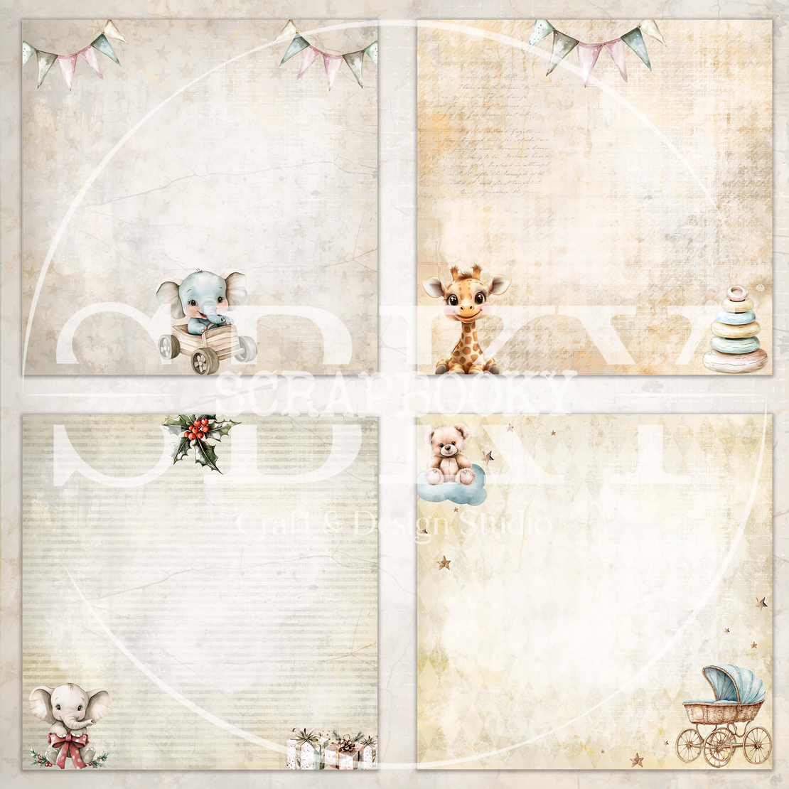 Digital Pages For Baby Album ''Baby Dreams'' - in English