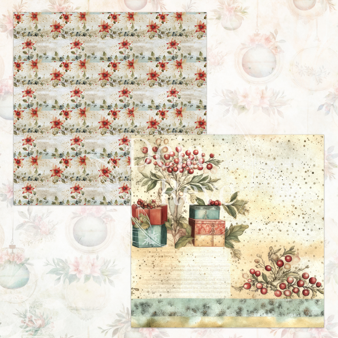 Vintage Christmas Digital Paper