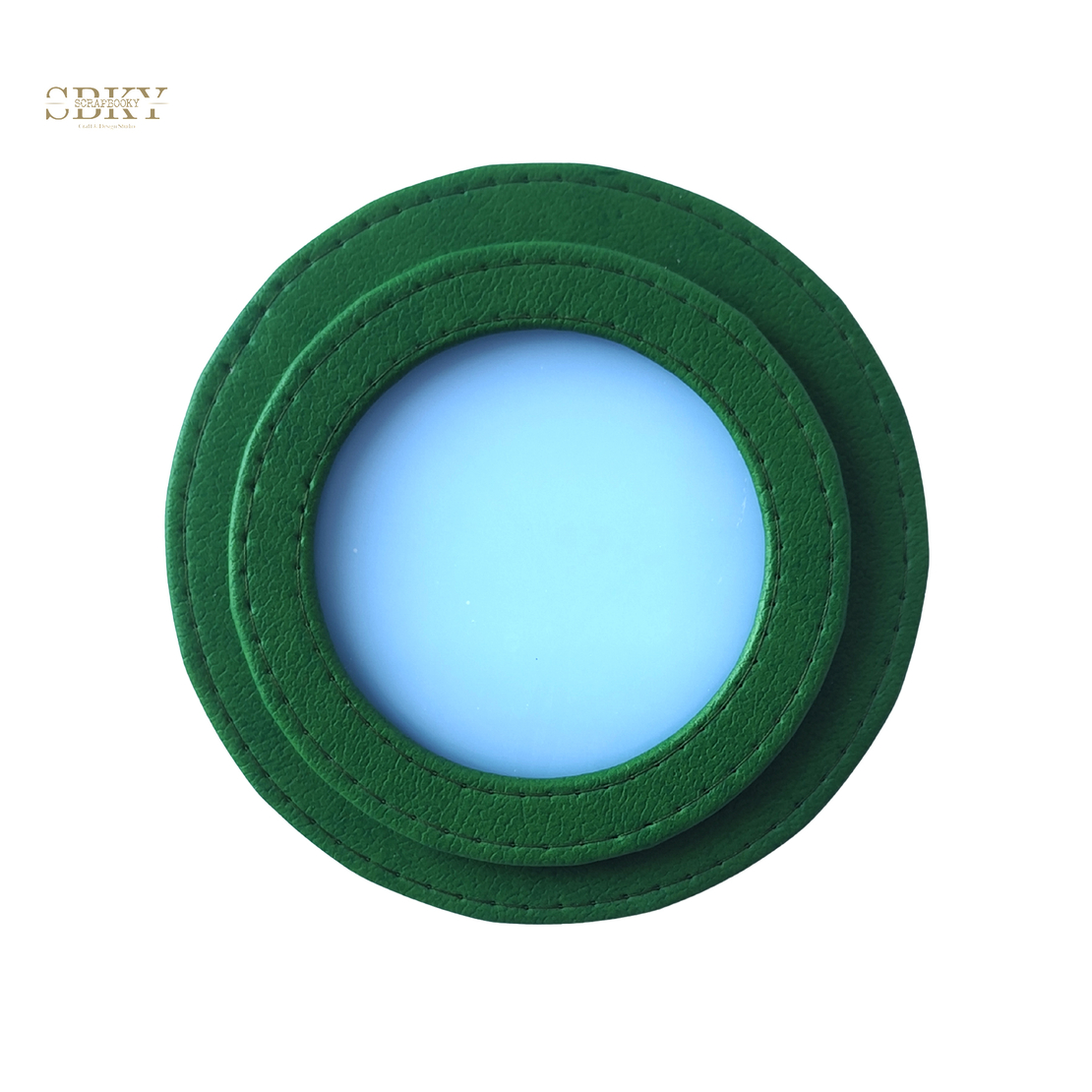Shaker element with artificial leather, green color