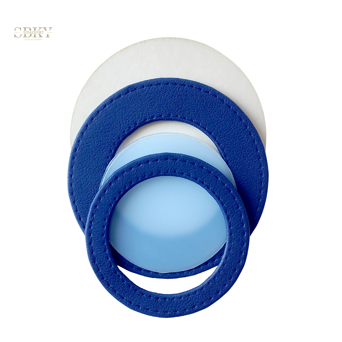 Shaker element with artificial leather, blue color
