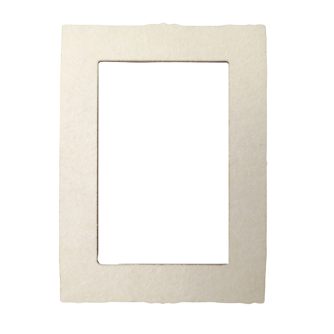 Chipboard white heart-shaped frame