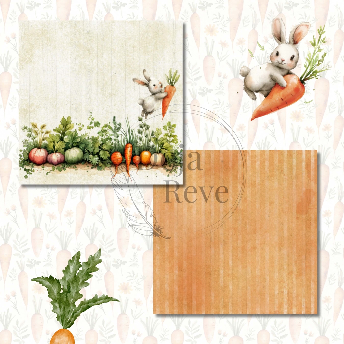 Funny Bunnies - Digital Paper