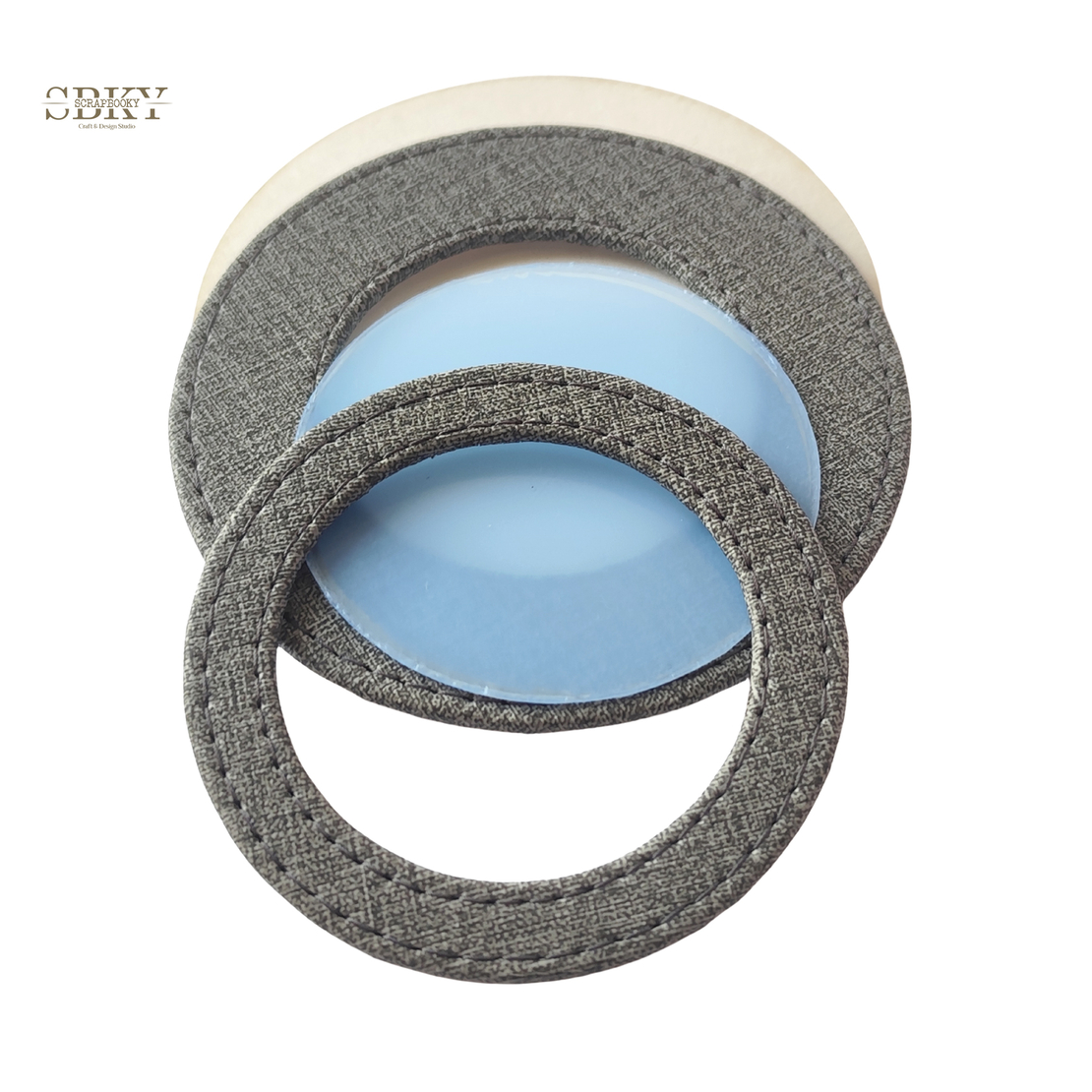 Shaker element with artificial leather, dark gray color