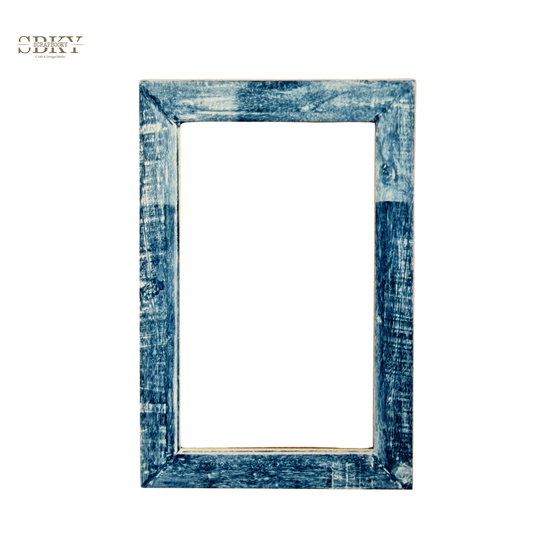 Chipboard blue frame, 