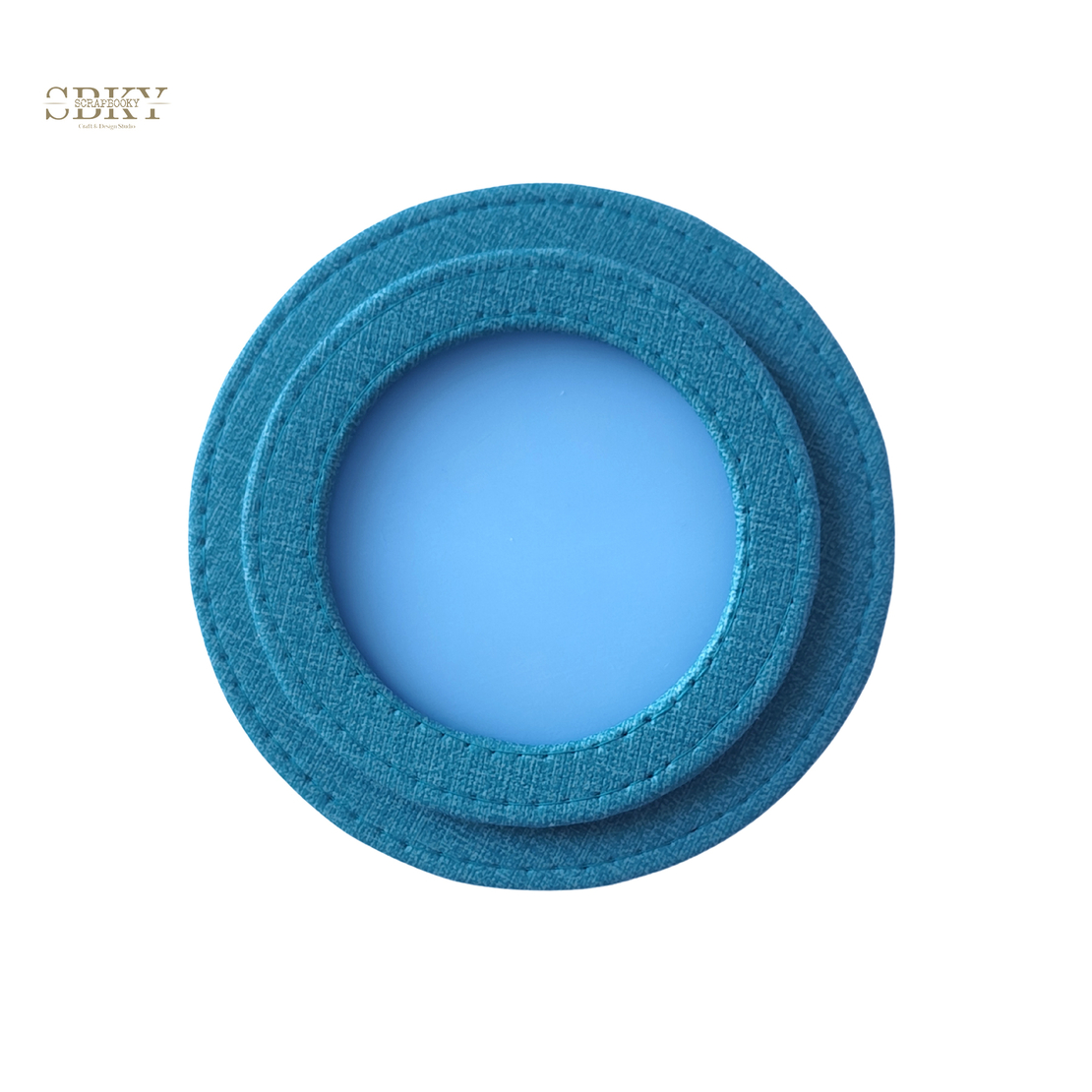Shaker element with artificial leather, turquoise