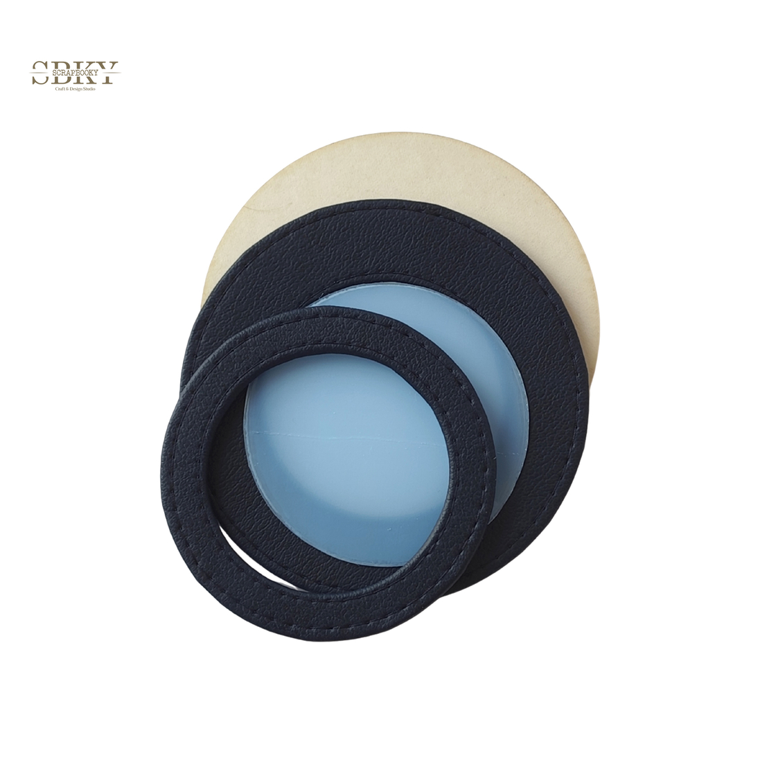 Shaker element with artificial leather, black color