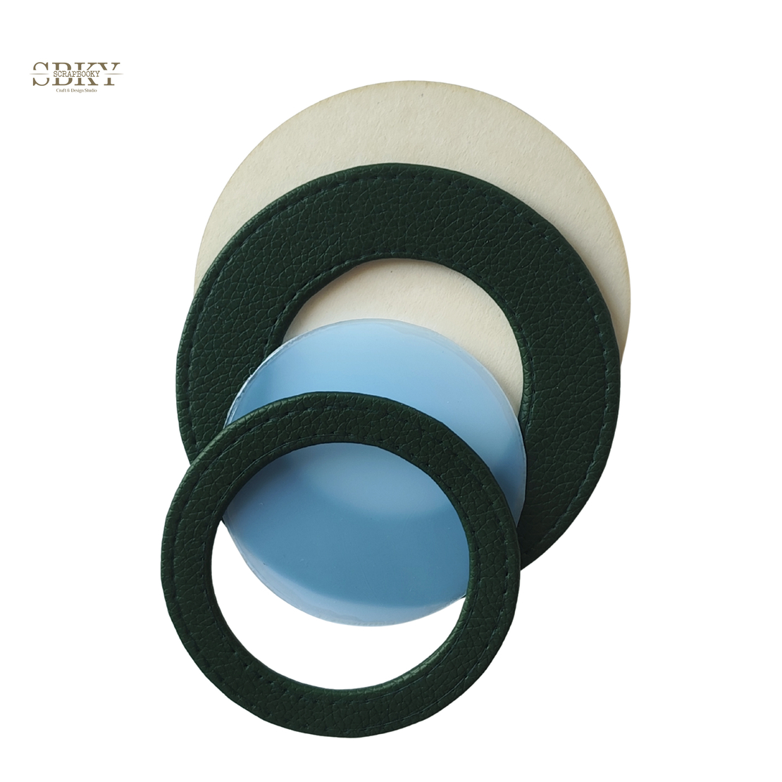 Shaker element with artificial leather, dark green color