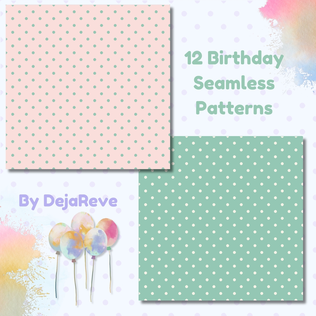 Birthday Seamless Patterns - Digital Papers