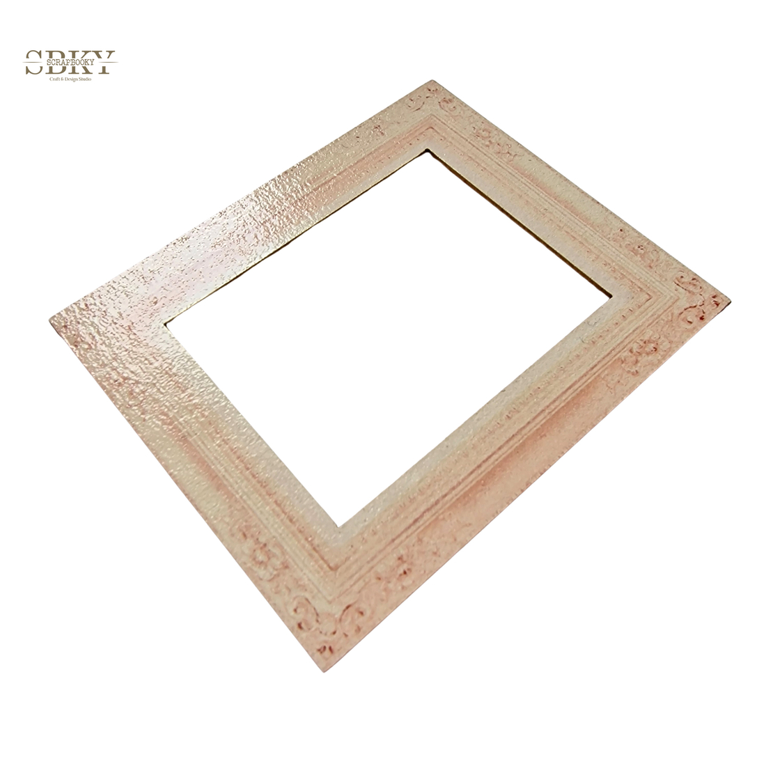 Chipboard vintage pink frame,  