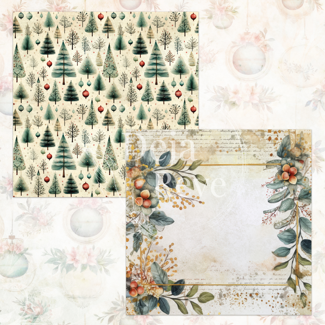 Vintage Christmas Digital Paper