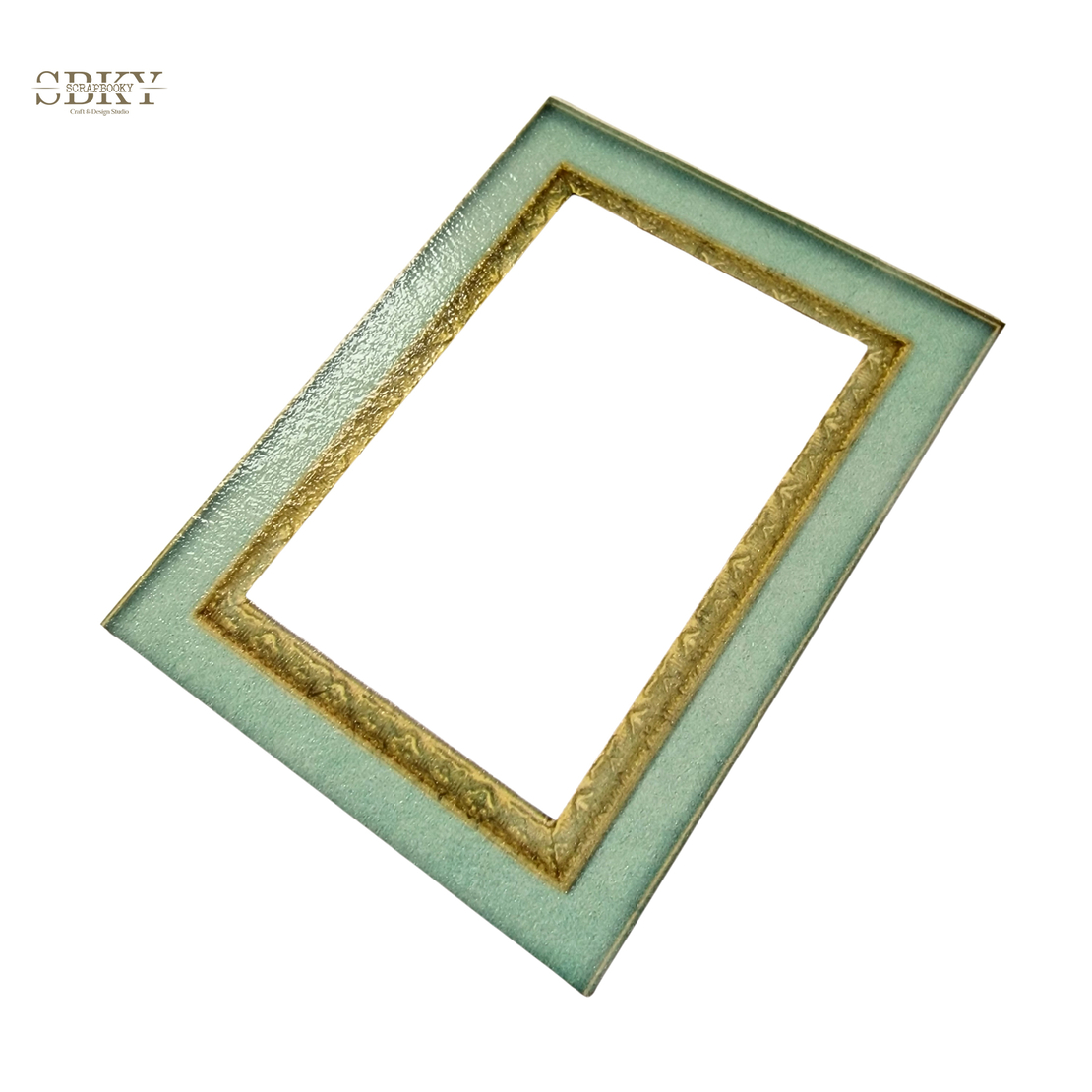 Chipboard light blue frame, 