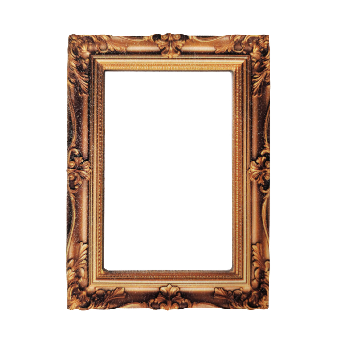Chipboard gold rectangular frame