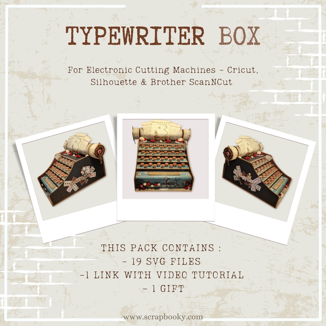 SVG Typewriter Box - in English