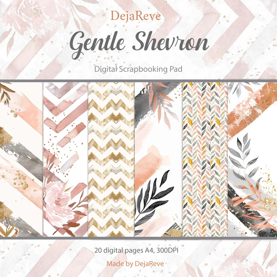 Gentle Shevron - Digital Papers