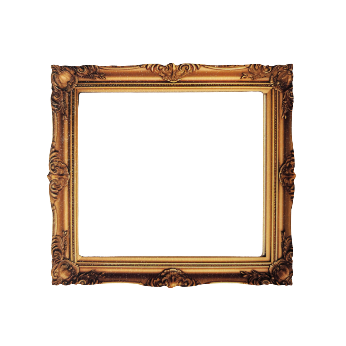 Chipboard gold rectangular frame
