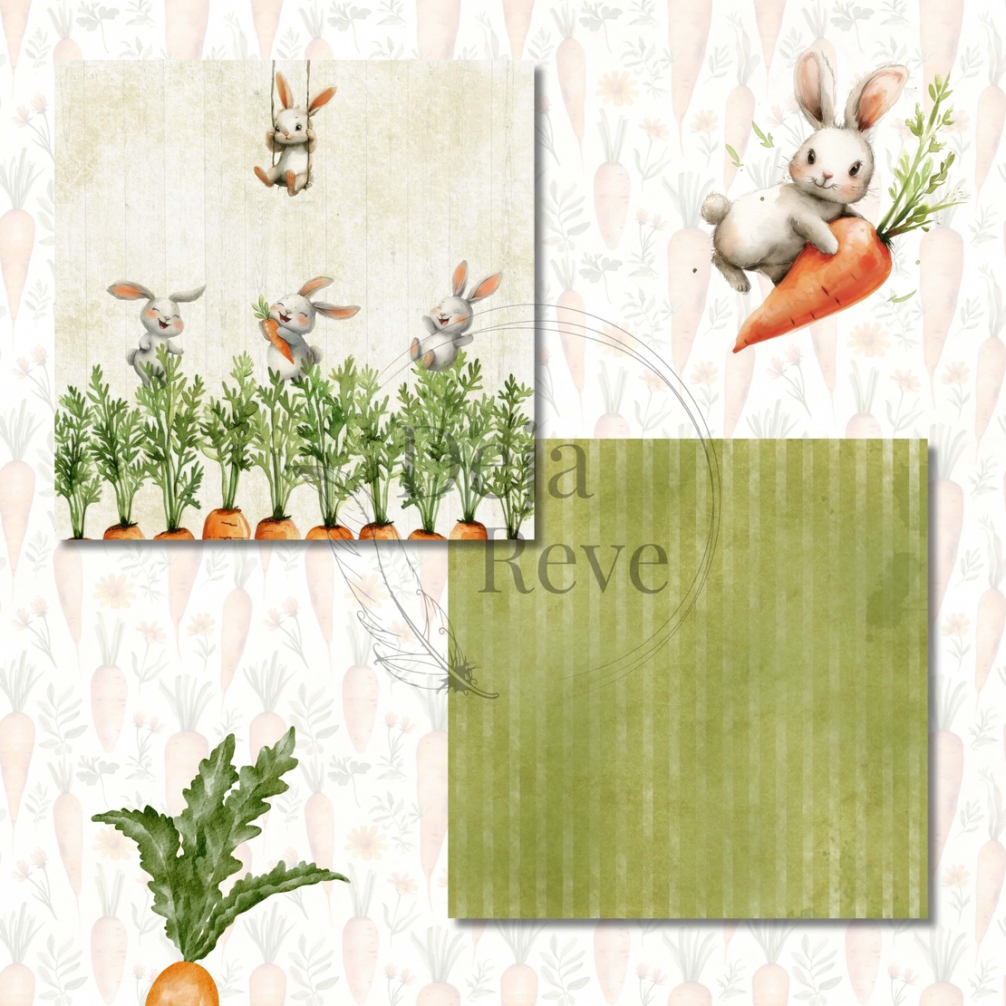 Funny Bunnies - Digital Paper