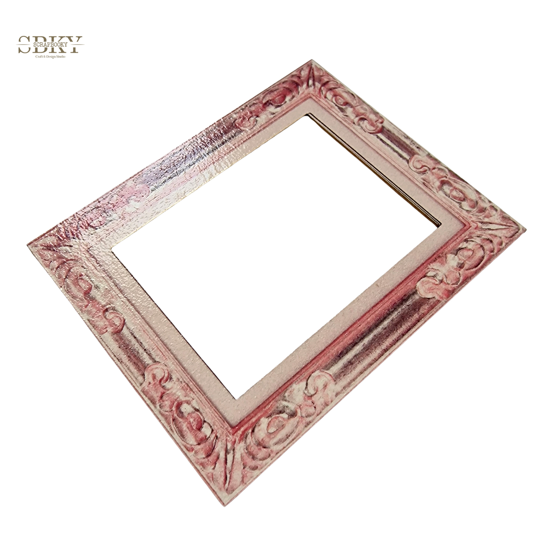 Chipboard pink frame,  