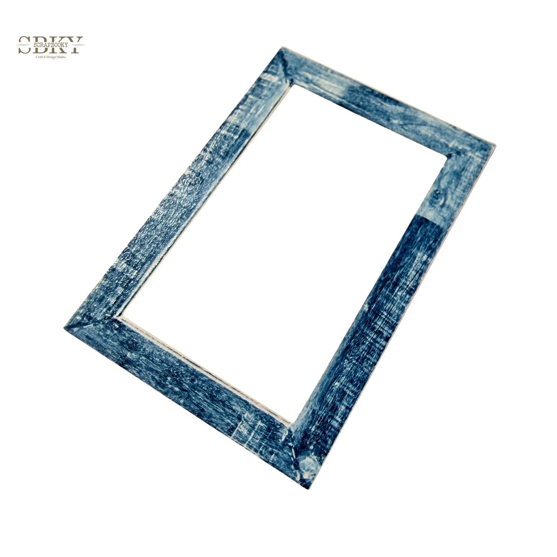 Chipboard blue frame, 