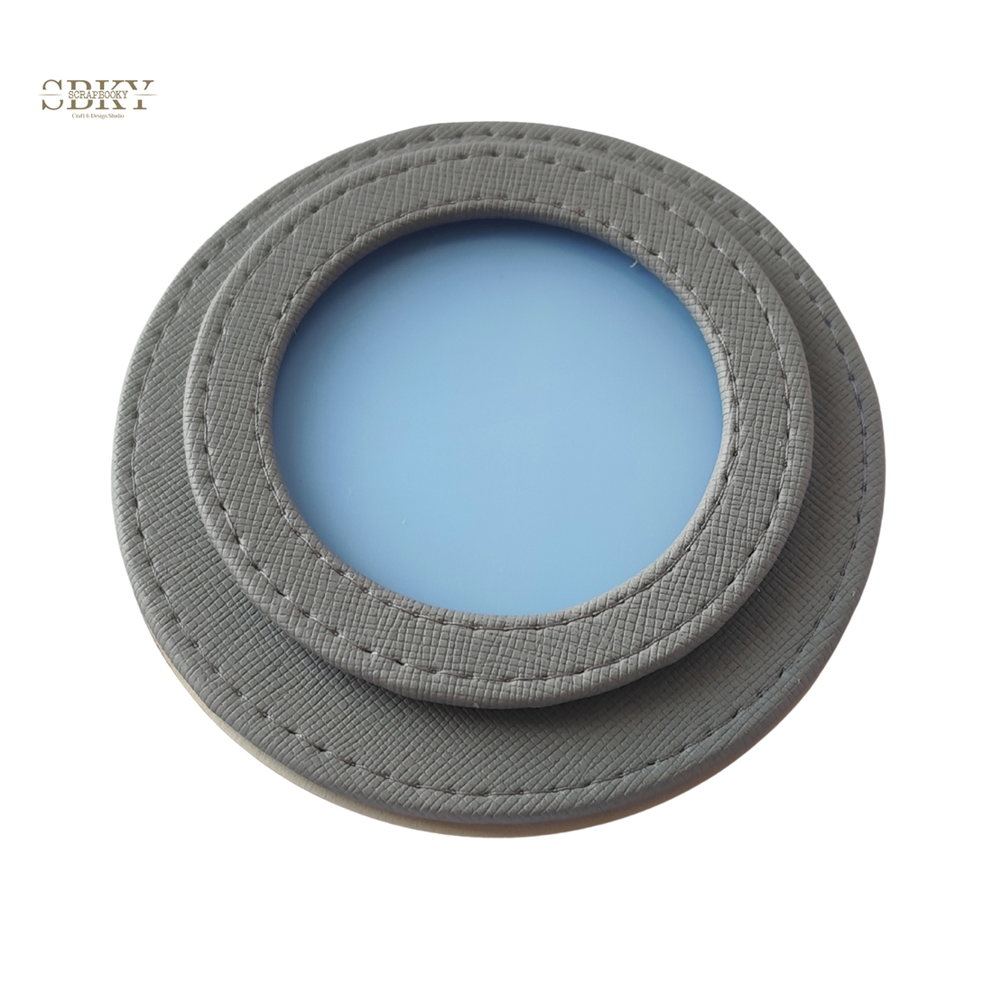 Shaker element with artificial leather, gray color