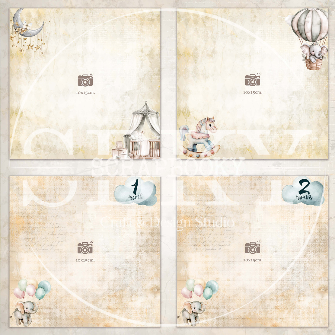 Digital Pages For Baby Album ''Baby Dreams'' - in English