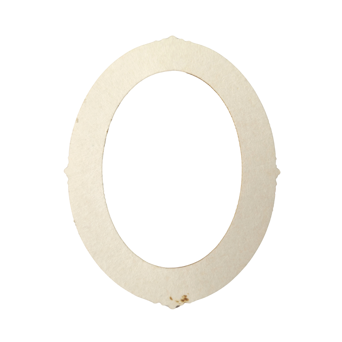 Chipboard silver oval frame