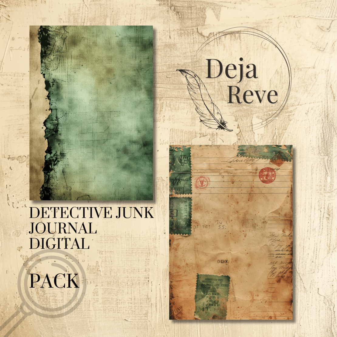 Detective Junk Journal - Digital Papers