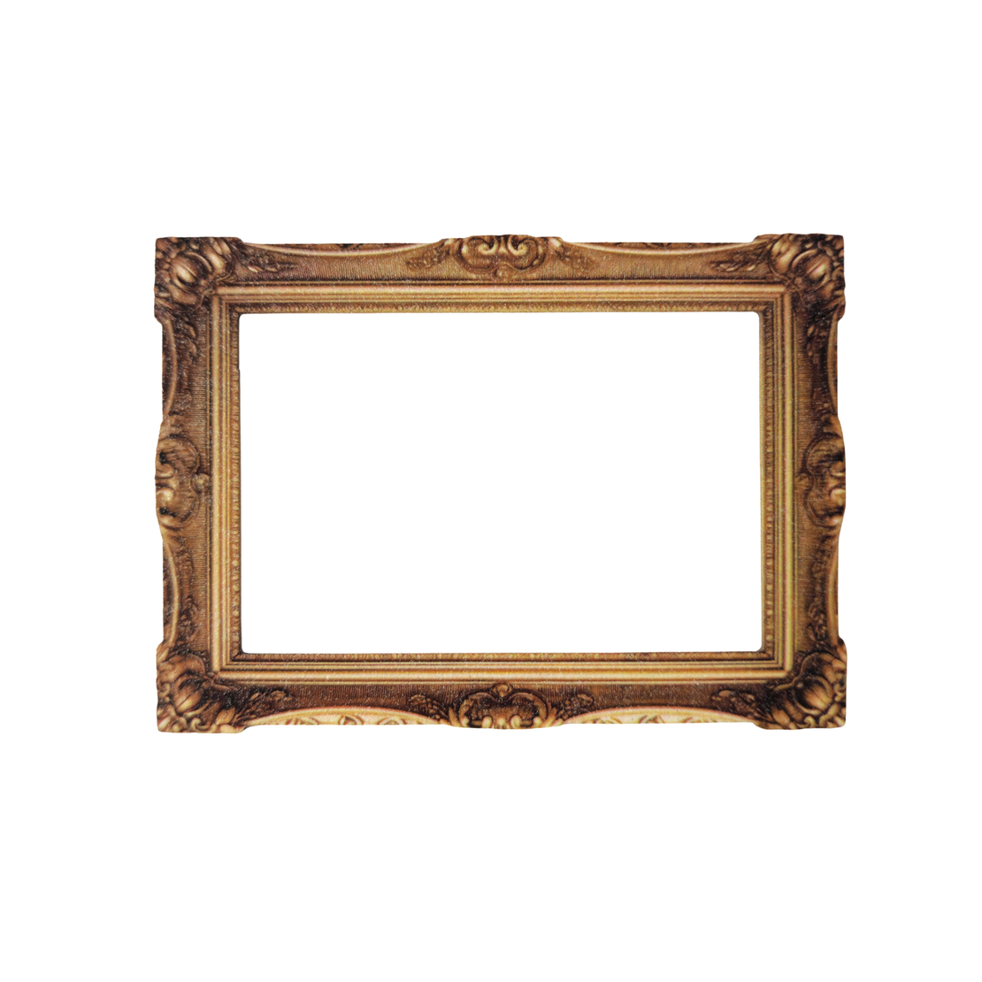Chipboard gold rectangular frame